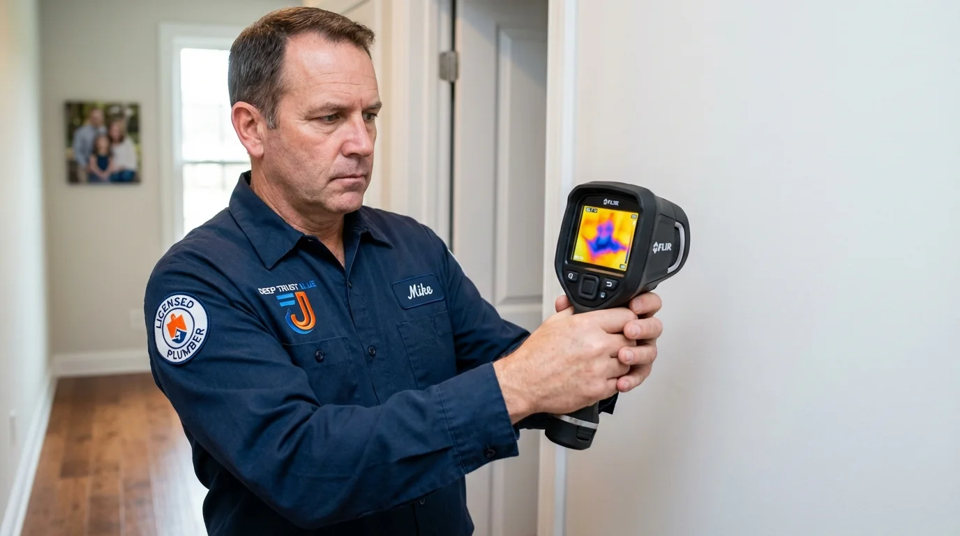 Thermal imaging leak detection by Johns Plumbing LLC in Crystal Falls